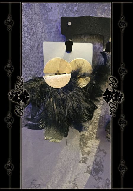 PENDIENTES METAL Y PLUMAS