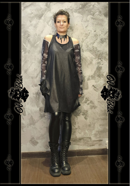 VESTIDO MIDI EFECTO PIEL