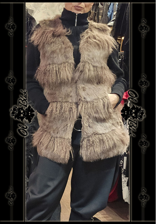 CHALECO 100%PELO DE CONEJO