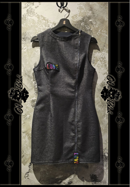 VESTIDO DENIM LOVE + CREMALLERA LATERAL