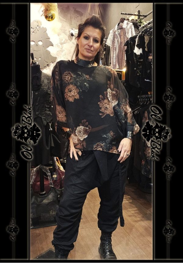 TÚNICA ESTAMPADA Y GASA