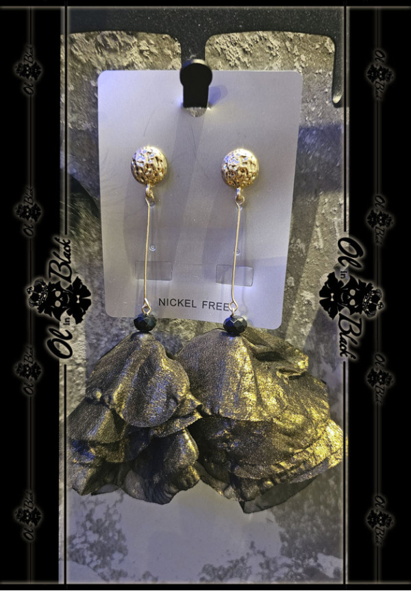 PENDIENTES FLOR TELA