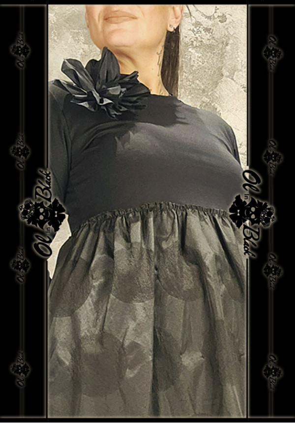 VESTIDO LARGO MANGA LARGA 2 TEXTURAS