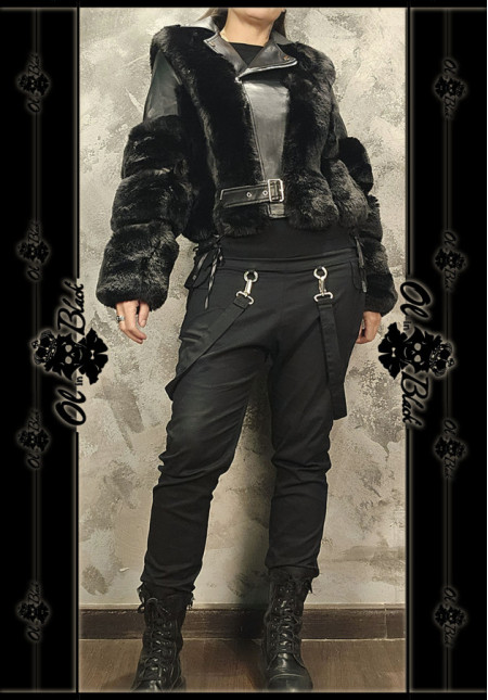 CAZADORA POLIPIEL CON DETALLES EN PELUCHE - TU