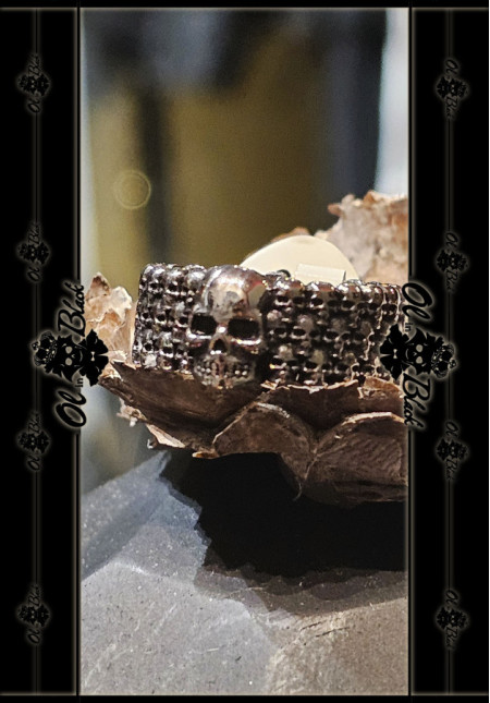 ANILLO CALAVERAS TRENZADAS