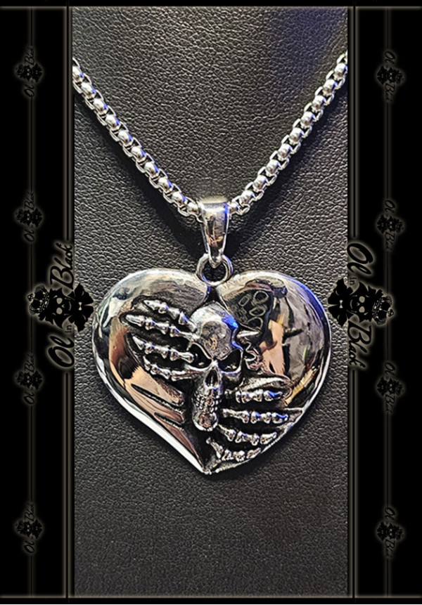 COLGANTE CORAZÓN CALAVERA