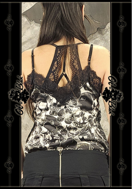 CAMISETA DE TIRANTES MOTIVO CALAVERAS 01 TU