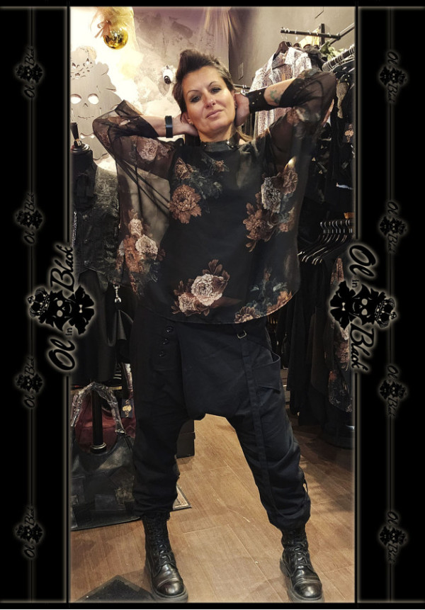 TÚNICA ESTAMPADA Y GASA