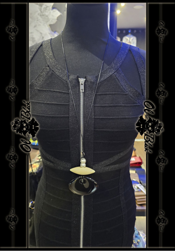 COLLAR LARGO COLGANTES CUENTAS