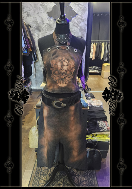 TOP CALAVERA ROSA-DENIM