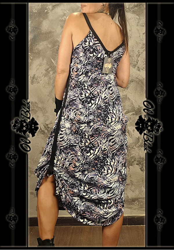 VESTIDO TIRANTES CREPE FLUIDO CON ESTAMPADO