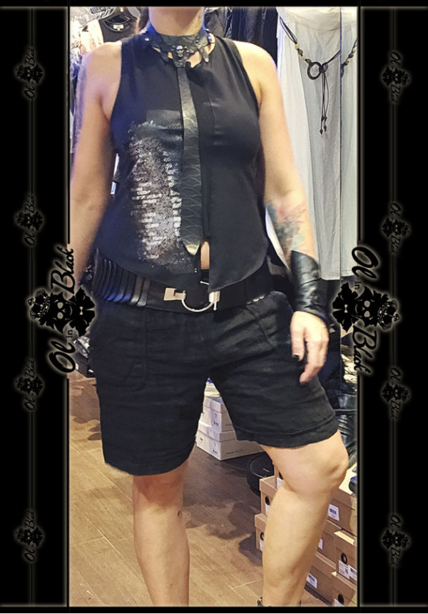 PANTALON CORTO 100%LINO