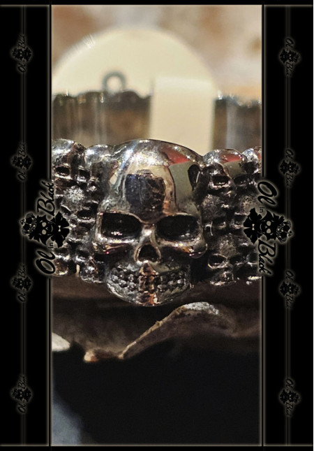 ANILLO CALAVERAS TRENZADAS