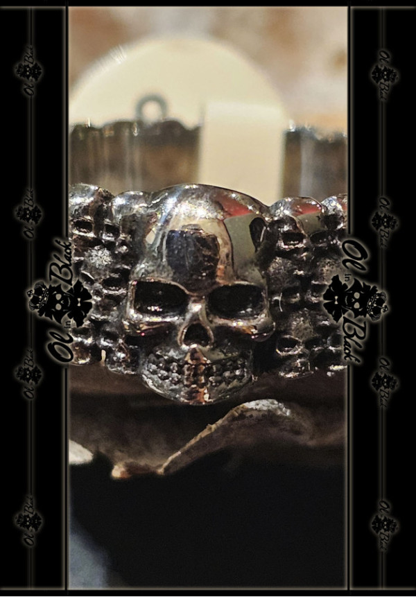 ANILLO CALAVERAS TRENZADAS