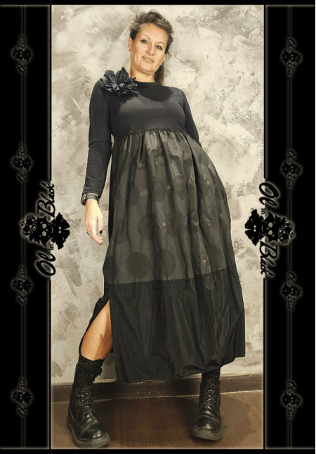 VESTIDO LARGO MANGA LARGA 2 TEXTURAS VESTIDO LARGO MANGA LARGA 2 TEXTURAS