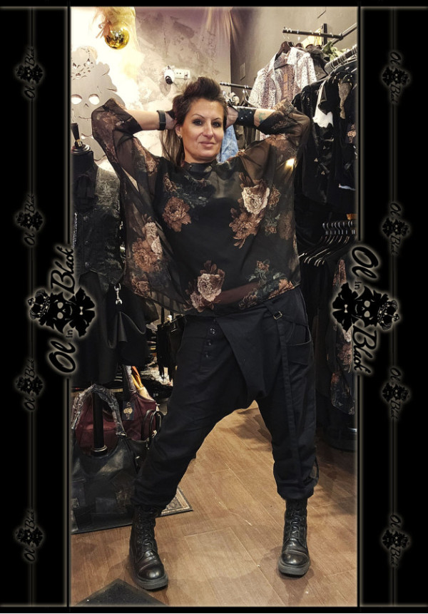 TÚNICA ESTAMPADA Y GASA