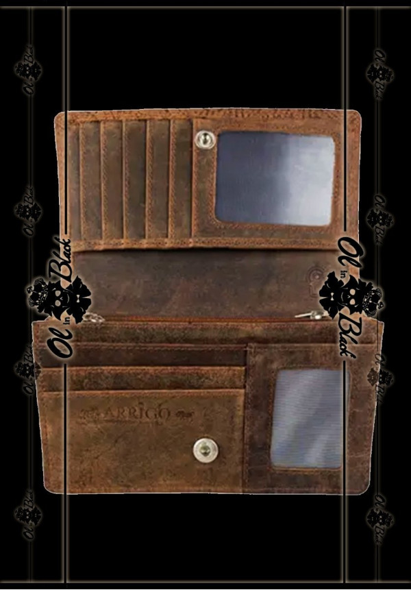 CARTERA FLORAL DE CUERO