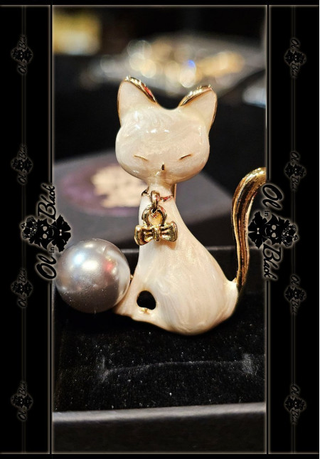 BROCHE GATO BLANCO