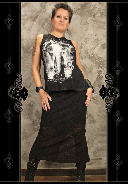 FALDA MIDI DE ENCAJE