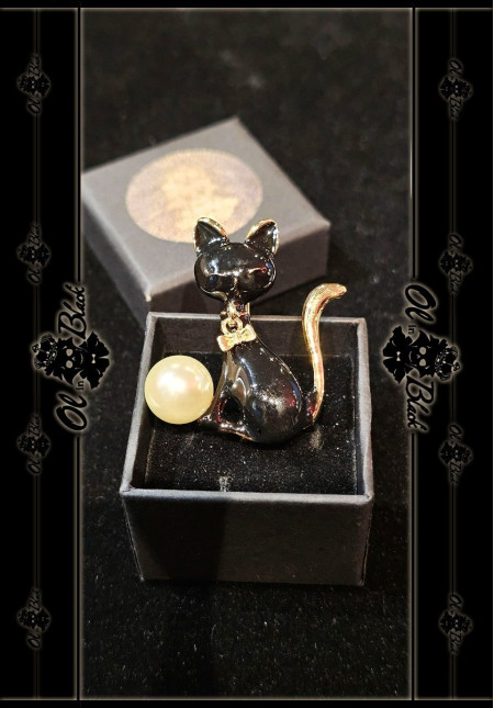 BROCHE GATO NEGRO
