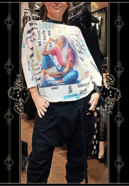 JERSEY FINO MANGA FRANCESA CHICA LETRAS