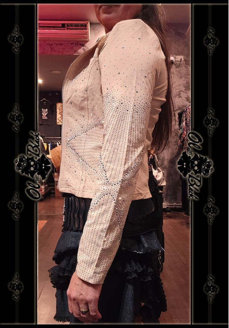 CHAQUETA STRASS BEIGE