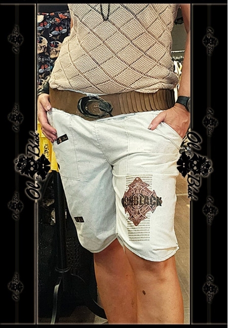 PANTALON CORTO CRUDO CRUZ MARRÓN