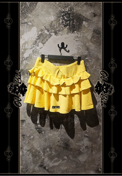 MINIFALDA LINO AMARILLA VUELO