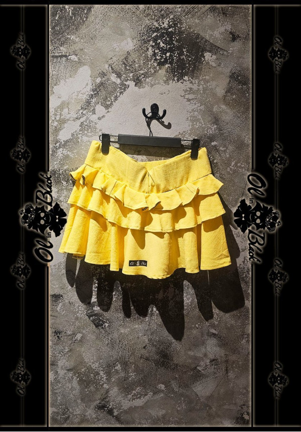 MINIFALDA LINO AMARILLA VUELO