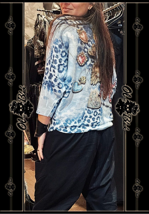 JERSEY FINO MANGA FRANCESA LOVE AZUL