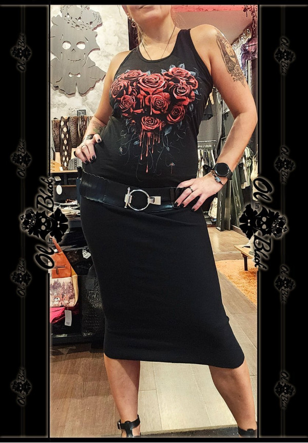 CAMISETA CORAZON ROSAS