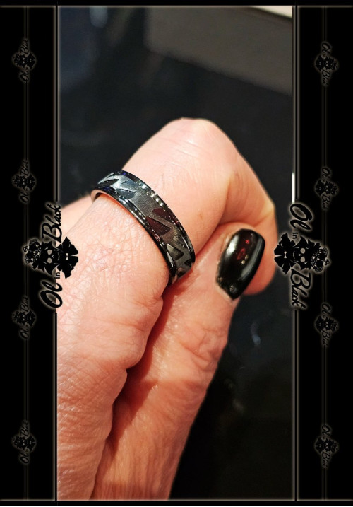ANILLO NEGRO AC. INOX. SIERRA