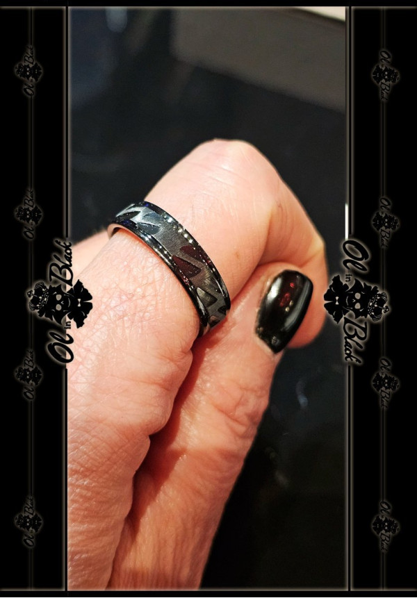 ANILLO NEGRO AC. INOX. SIERRA