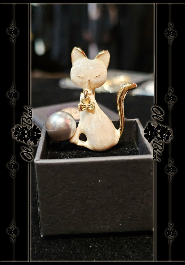 BROCHE GATO BLANCO