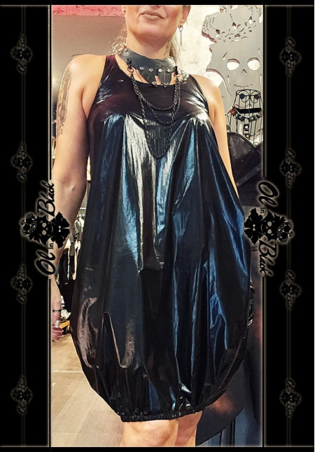 VESTIDO NYLON METÁLICO LAVADO