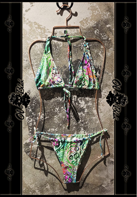 BIKINI VERDE ESTAMPADO