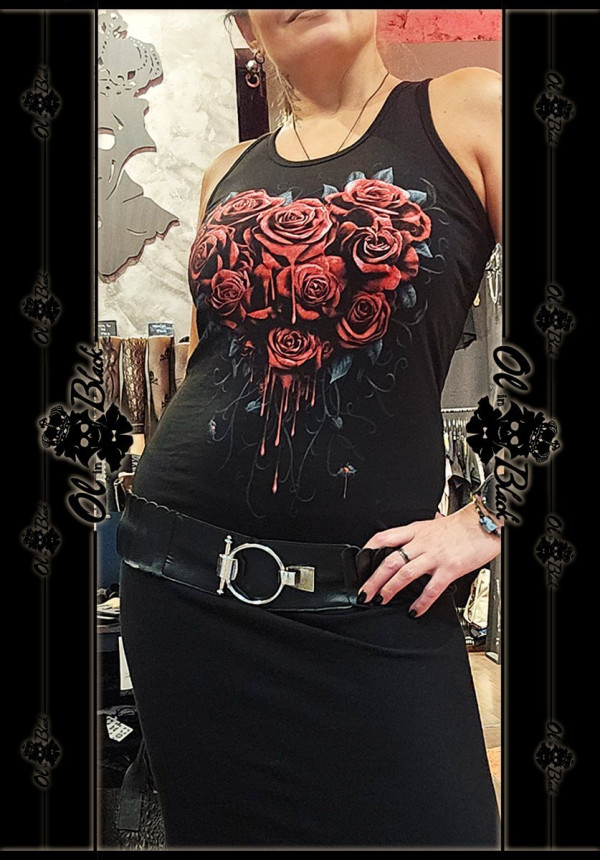 CAMISETA CORAZON ROSAS