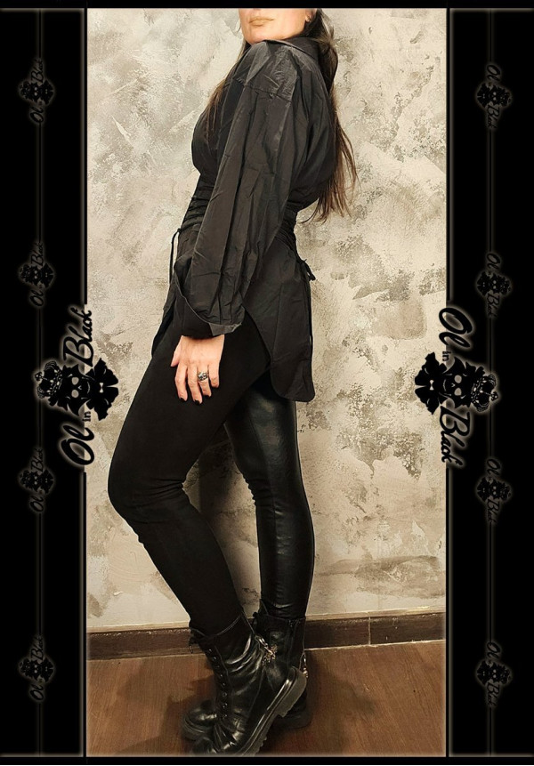 CAMISA ESTRUCTURADA LAZOS LATERALES TU