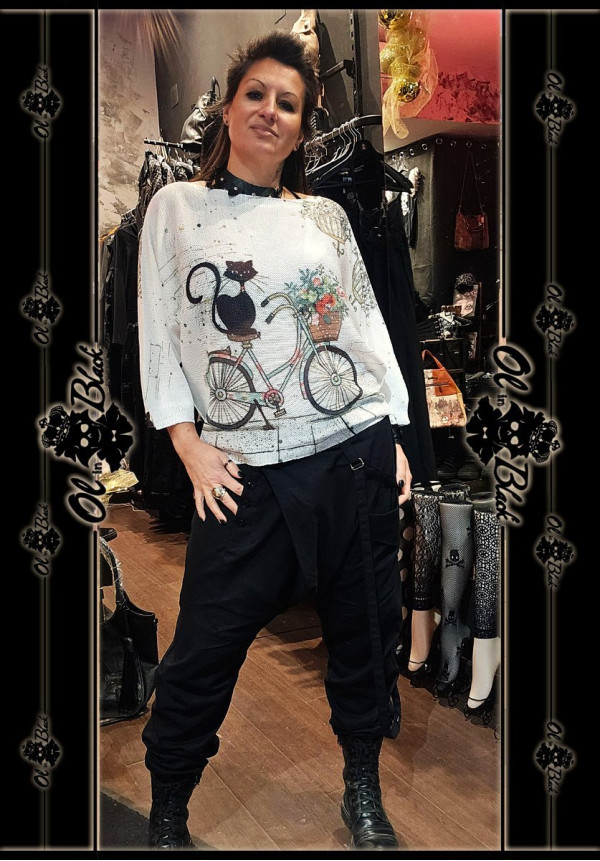 JERSEY FINO MANGA FRANCESA GATITO BICI