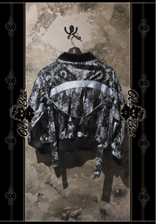 CAZADORA BOMBER ENCAJE