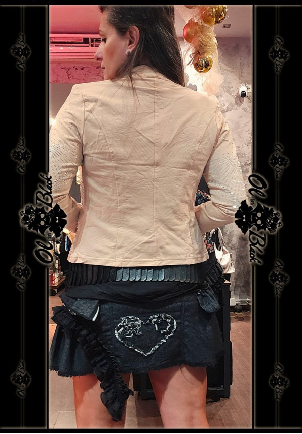 CHAQUETA STRASS BEIGE