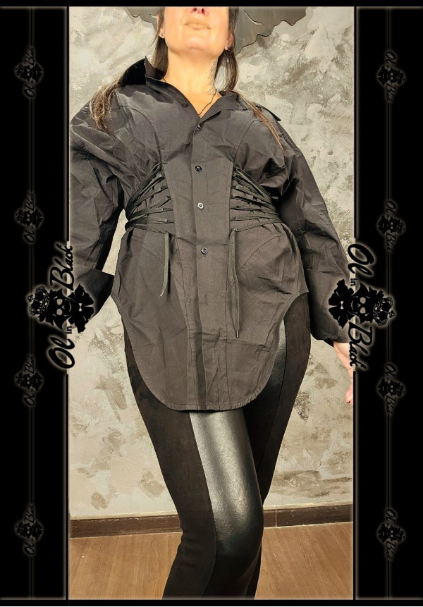 CAMISA ESTRUCTURADA LAZOS LATERALES TU