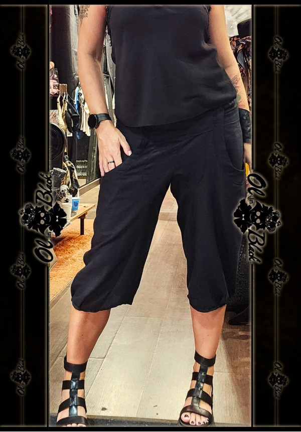 PANTALON BOMBACHO LINO NEGRO