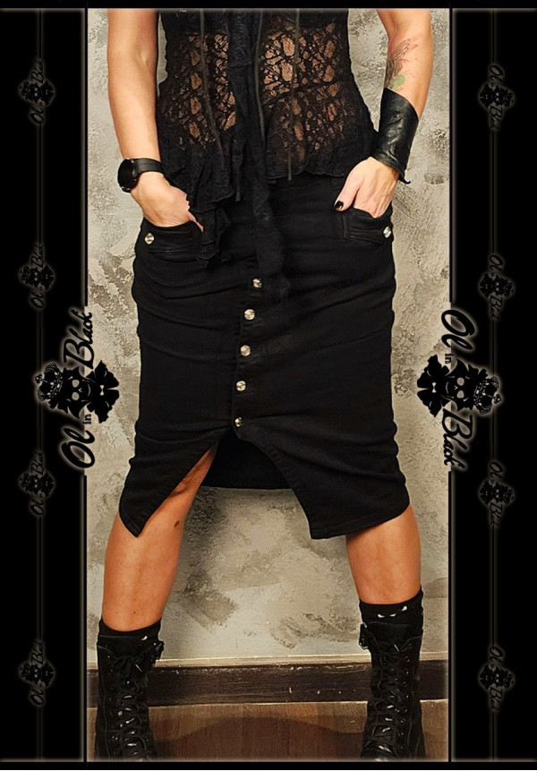 FALDA MIDI DENIM ABOTONADA PUSH UP