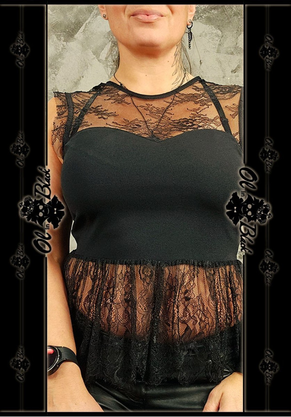 TOP DE ENCAJE TIPO CUERPO