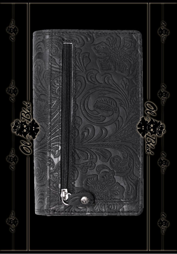 CARTERA CUERO IMPRESION FLORAL