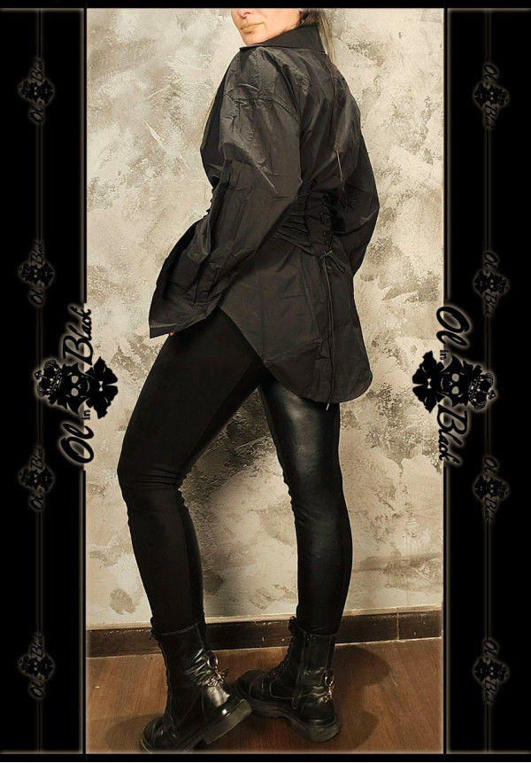 CAMISA ESTRUCTURADA LAZOS LATERALES TU