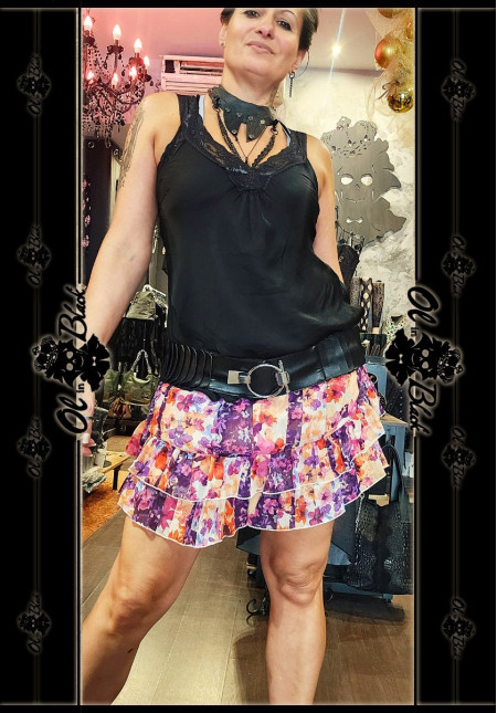 MINIFALDA PANTALÓN ESTAMPADA