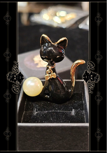 BROCHE GATO NEGRO