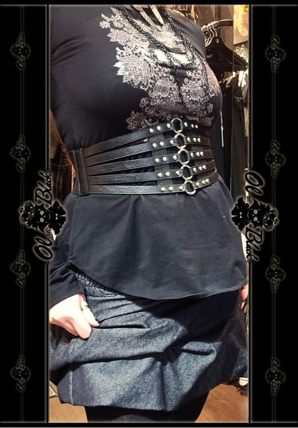 CINTURÓN TIRAS TACHUELAS ELÁSTICO TU